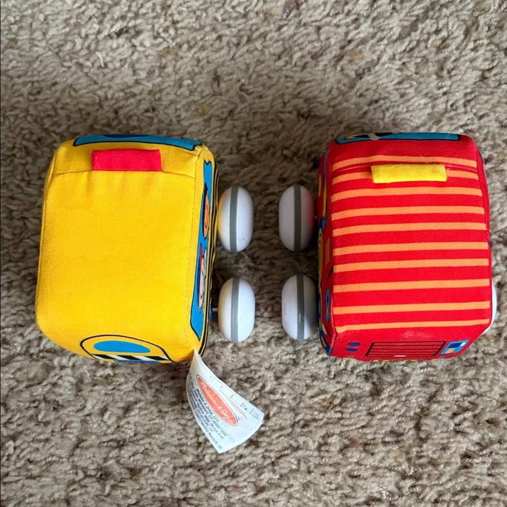 Melissa & Doug Colorful Pull Back Racers Soft Toy Vehicles (Washable)